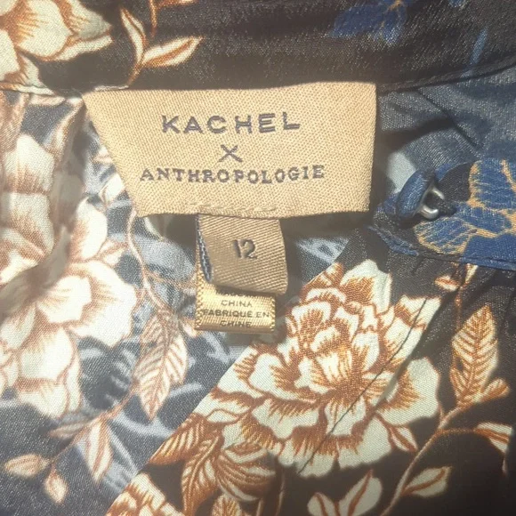 Anthropologie x Kachel floral satin jumpsuit - Picture 9 of 13